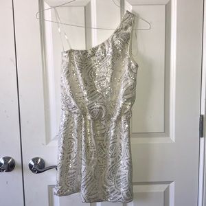 Sequin one shoulder dress